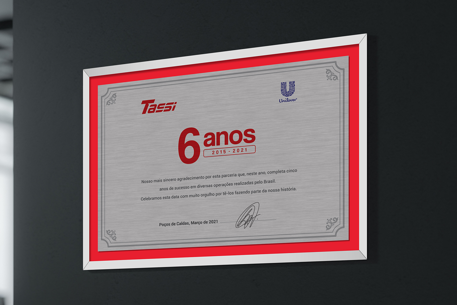 6 anos da parceria entre a Tassi Transportes e a Unilever